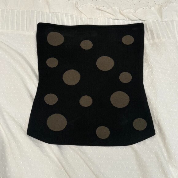 Tank Air | Tops | Tankair Tank Air Black And Brown Polka Dot Tube